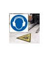 Pittogramma da pavimento obbligo uso protezioni per udito