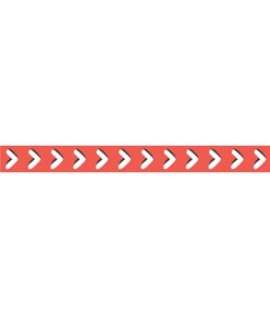Striscia rossa frecce. 10x100 cm