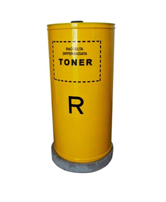 Contenitore rifiuti per Toner con capacità 100lt in acciaio smaltato giallo