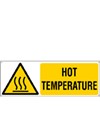 Cartello pericolo  hot temperature