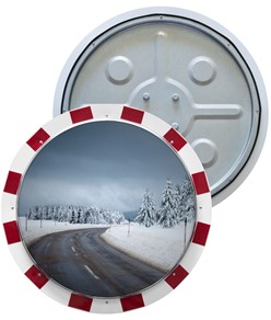 Specchio stradale in acciaio INOX antigelo  circolare