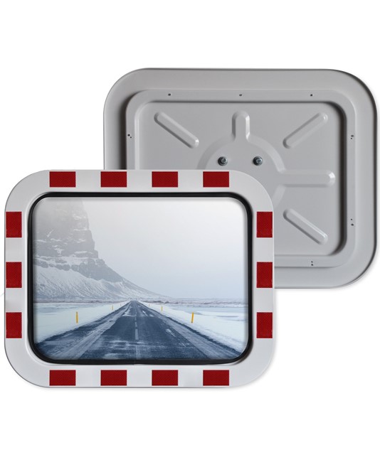 Specchio stradale antigelo in acciaio INOX  rettangolare