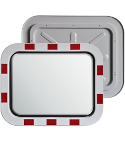 Specchio stradale in acciaio INOX e ABS  rettangolare