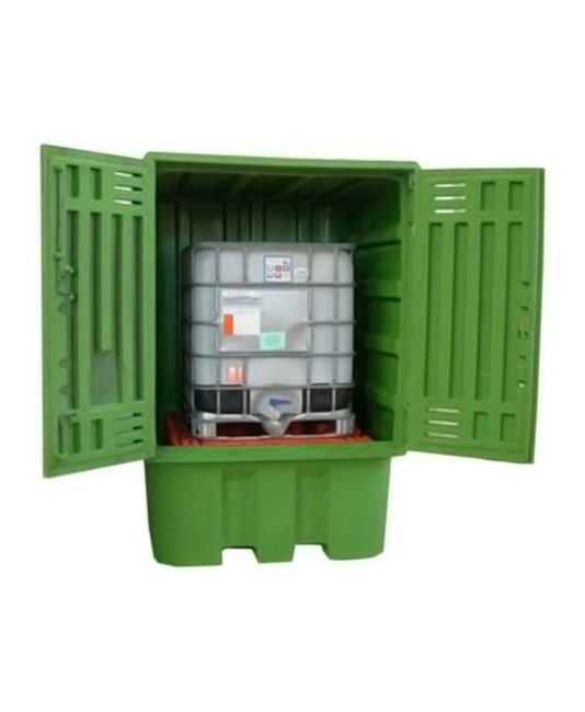 Armadio box in polietilene con vasca per cisterna da 1000 lt