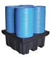 Vasca di contenimento in polietilene serie eco per 4 fusti da 200 litri