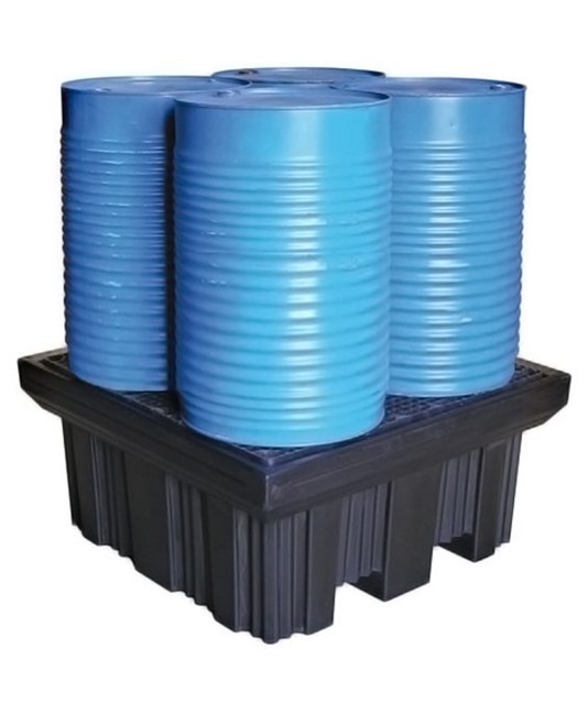 Vasca di contenimento in polietilene serie eco per 4 fusti da 200 litri
