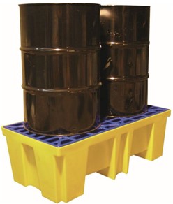 Vasca di contenimento in polietilene per 2 fusti da 200 litri