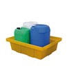 Vaschetta di contenimento in polietilene con volume di raccolta di 70 litri