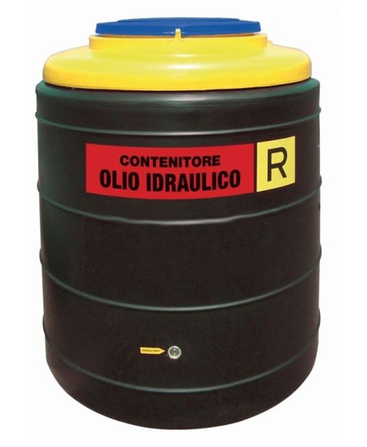 Contenitore in polietilene per raccolta olio idraulico con capacità 300 L