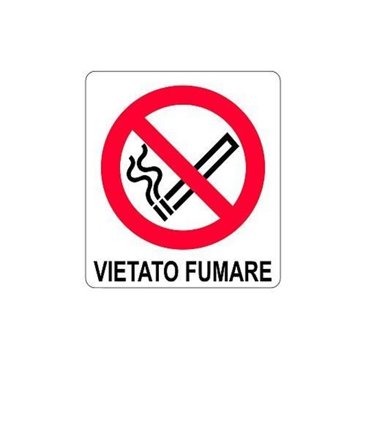 Cartello di divieto 'vietato fumare'