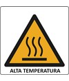 Cartello di pericolo 'alta temperatura'