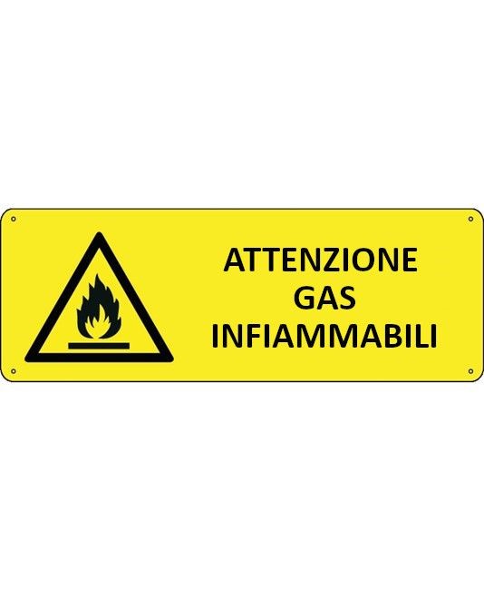 Cartello 'attenzione gas infiammabili'