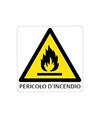 Cartello di pericolo 'pericolo d'incendio'