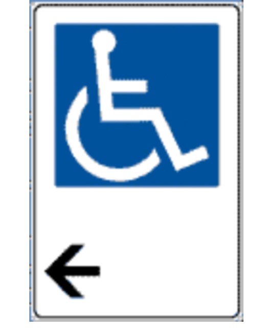 Cartello indicazione 'informazione disabili'