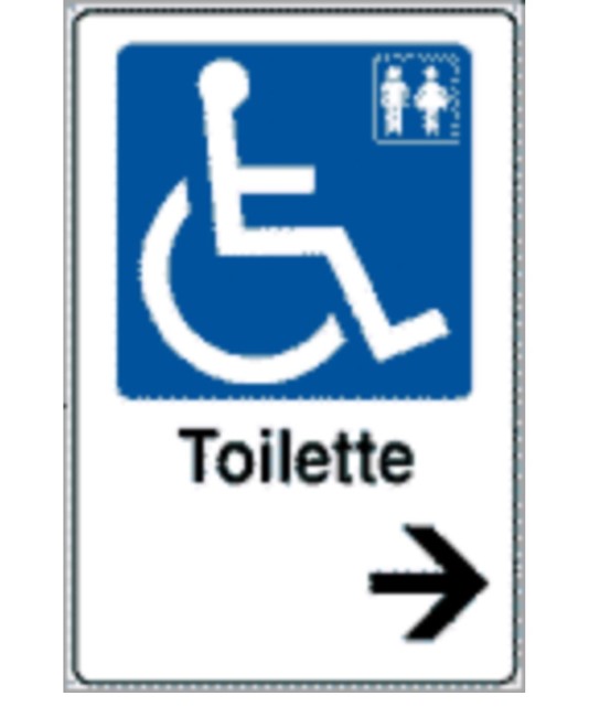 Cartello indicazione 'informazione Toilette disabili'
