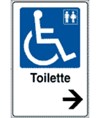 Cartello indicazione 'informazione Toilette disabili'