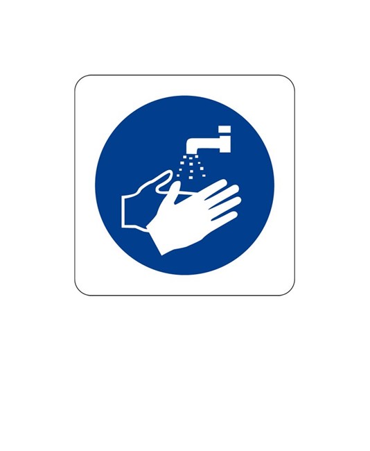 Cartello obbligo lavarsi le mani