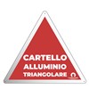 Cartello formato triangolare personalizzato in alluminio  su richiesta del cliente