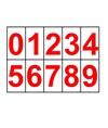 Fogli adesivi da 10 etichette 56x99mm  con numeri e lettere
