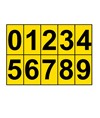 Fogli adesivi da 10 etichette 70x124mm  con numeri e lettere