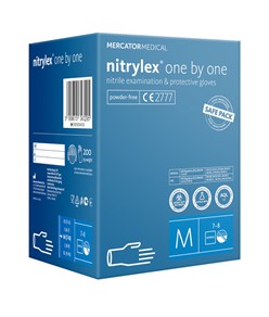 guanti in nitrile senza polvere Mercator Nytrilex One by One