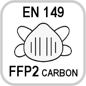 EN 149 : 2009 FFP2 carbon