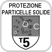 Protezione tipo 5 dalle particelle solide