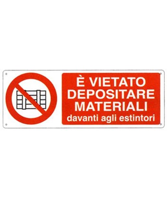adesivi vietato depositare materiale davanti a estintori