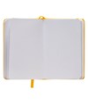 Quaderno in PVC con elastico colorato, fogli bianchi (80 pag.), segnalibro in raso