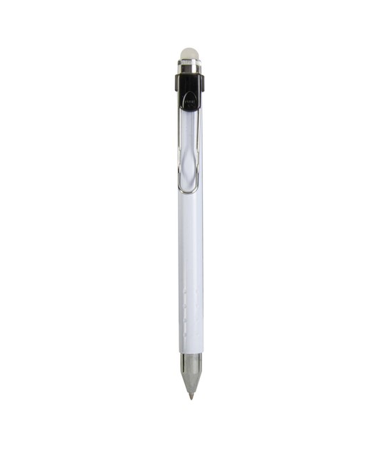 Penna a scatto plastica con inchiostro cancellabile e clip in metallo